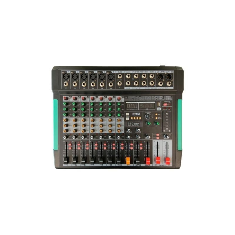 Monacor ZZMX8RBT 8-kanałowy mikser audio  z funkcją nagrywania